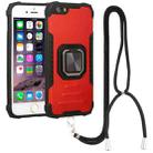 Lanyard Aluminum TPU Case For iPhone 6 & 6s(Red) - 1