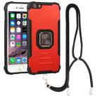 Lanyard Aluminum TPU Case For iPhone 6 Plus & 6s Plus(Red) - 1