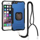 Lanyard Aluminum TPU Case For iPhone 6 Plus & 6s Plus(Blue) - 1