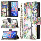 For Xiaomi Redmi Note 11 5G Colored Drawing Pattern Zipper Leather Phone Case(Tree) - 1