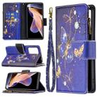 For Xiaomi Redmi Note 11 Pro / 11 Pro+ Colored Drawing Pattern Zipper Leather Phone Case(Purple Butterfly) - 1