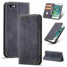 Magnetic Dual-fold Leather Case For iPhone 6s / 6(Black) - 1