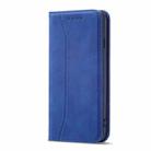 For iPhone SE 2022 / SE 2020 / 8 / 7 Magnetic Dual-fold Leather Case(Blue) - 2