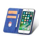 For iPhone SE 2022 / SE 2020 / 8 / 7 Magnetic Dual-fold Leather Case(Blue) - 4