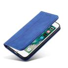 For iPhone SE 2022 / SE 2020 / 8 / 7 Magnetic Dual-fold Leather Case(Blue) - 6