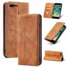Magnetic Dual-fold Leather Case For iPhone 8 Plus / 7 Plus(Brown) - 1