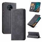 For Nokia G50 5G Magnetic Dual-fold Leather Phone Case(Black) - 1