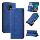 For Nokia G50 5G Magnetic Dual-fold Leather Phone Case(Blue) - 1