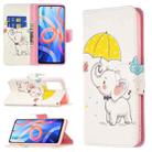 For Xiaomi Redmi Note 11 Colored Drawing Leather Phone Case(Umbrella Elephant) - 1