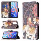 For Xiaomi Redmi Note 11 5G Colored Drawing Leather Phone Case(Flowers Elephant) - 1