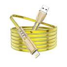 Borofone BU31 1.2m 2.4A USB to 8 Pin Jelly Braided Charging Data Cable(Gold) - 1