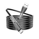 Borofone BU31 1.2m 2.4A USB to Micro USB Jelly Braided Charging Data Cable(Black) - 1