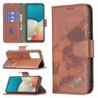 For Samsung Galaxy A53 5G Matching Color Crocodile Texture PU Leather Phone Case(Brown) - 1
