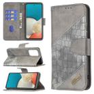 For Samsung Galaxy A53 5G Matching Color Crocodile Texture PU Leather Phone Case(Grey) - 1