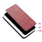 For iPhone 13 Sewing Cow Leather Soft PC Case(Red) - 4