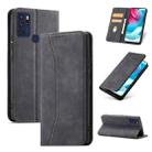 For Motorola Moto G60S Magnetic Dual-fold Leather Phone Case(Black) - 1