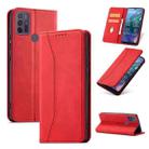 For Motorola Moto G10 / G20 Magnetic Dual-fold Leather Phone Case(Red) - 1