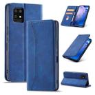 For Sharp Aquos Zero 6 Magnetic Dual-fold Leather Phone Case(Blue) - 1