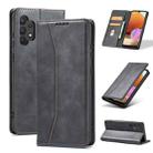 For Samsung Galaxy A32 5G Magnetic Dual-fold Leather Phone Case(Black) - 1