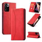 For Xiaomi Redmi Note 11 Pro 5G Magnetic Dual-fold Leather Phone Case(Red) - 1