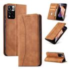 For Xiaomi Redmi Note 11 Pro 5G Magnetic Dual-fold Leather Phone Case(Brown) - 1