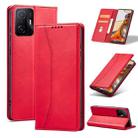 For Xiaomi Mi 11T / Mi 11T Pro Magnetic Dual-fold Leather Phone Case(Red) - 1