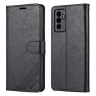 For vivo S10e / V23e AZNS Sheepskin Texture Flip Leather Phone Case(Black) - 1