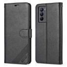 For vivo T1 5G AZNS Sheepskin Texture Flip Leather Phone Case(Black) - 1