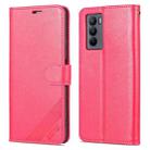 For vivo T1 5G AZNS Sheepskin Texture Flip Leather Phone Case(Red) - 1