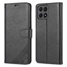 For Honor X30i AZNS Sheepskin Texture Flip Leather Phone Case(Black) - 1