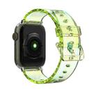 Colorful Transparent Silicone Watch Band For Apple Watch Ultra 49mm / Series 8&7 45mm / SE 2&6&SE&5&4 44mm / 3&2&1 42mm(Green) - 1