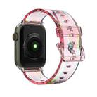 Colorful Transparent Silicone Watch Band For Apple Watch Series 8&7 41mm / SE 2&6&SE&5&4 40mm / 3&2&1 38mm(Red) - 1
