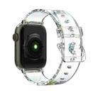 Colorful Transparent Silicone Watch Band For Apple Watch Series 9&8&7 41mm / SE 3&SE 2&6&SE&5&4 40mm / 3&2&1 38mm(Transparent) - 1