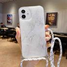 For iPhone 13 Pro Marble Pattern Lanyard Phone Case (4) - 1