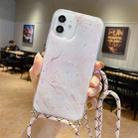For iPhone 13 Pro Marble Pattern Lanyard Phone Case (5) - 1