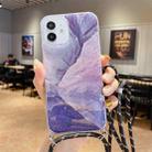 For iPhone 13 Pro Max Marble Pattern Lanyard Phone Case (6) - 1