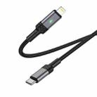 Borofone BU30 1.2m PD 20W Type-C to 8 Pin Smart Power-off Charging Data Cable(Black) - 1