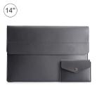 14 inch POFOKO Lightweight Waterproof Laptop Protective Bag(Dark Gray) - 1