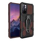 For Xiaomi Redmi Note 11 5G Armor Warrior PC + TPU Phone Case(Brown) - 1