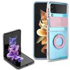 For Samsung Galaxy Z Flip3 5G Sliding Camera Design TPU Phone Case with Ring Holder(Pink) - 1