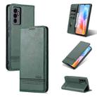 For vivo S10e / V23e AZNS Magnetic Calf Texture Horizontal Flip Leather Phone Case(Dark Green) - 1