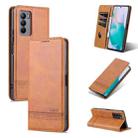 For vivo T1 AZNS Magnetic Calf Texture Horizontal Flip Leather Phone Case(Light Brown) - 1