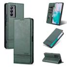 For vivo T1 AZNS Magnetic Calf Texture Horizontal Flip Leather Phone Case(Dark Green) - 1