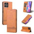 For Honor X30i AZNS Magnetic Calf Texture Horizontal Flip Leather Phone Case(Light Brown) - 1