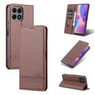 For Honor X30i AZNS Magnetic Calf Texture Horizontal Flip Leather Phone Case(Dark Brown) - 1