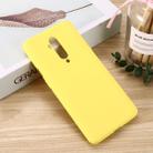 For Oneplus 7T PRO Solid Color Liquid Silicone Shockproof Coverage Case(Yellow) - 1