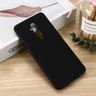 For Oneplus 7T PRO Solid Color Liquid Silicone Shockproof Coverage Case(Black) - 1