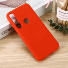 For Motorola G8 Play / One Macro Solid Color Liquid Silicone Shockproof Coverage Case(Red) - 1