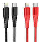 Borofone BU27 1.2m PD 20W Type-C to 8 Pin Cool Victory Charging Data Cable(Black) - 2