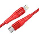 Borofone BU27 1.2m PD 20W Type-C to 8 Pin Cool Victory Charging Data Cable(Red) - 1